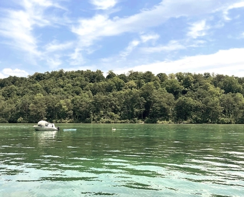 Isola di San Pietro. Visita guidata: splendida vista dal battello.