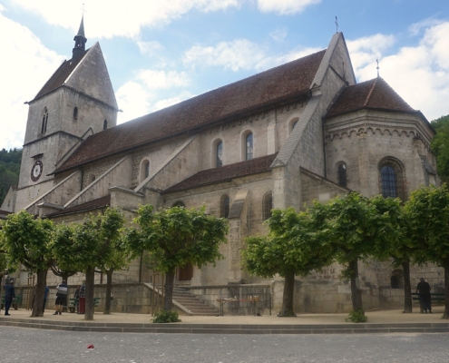 La collegiata di Saint-Ursanne nel tour Saint-Ursanne, visita guidata.